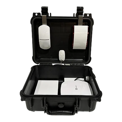 Geopende Safety Box Alarm met bediendeel en draadloze melders