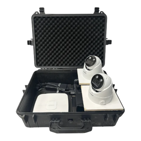 Geopende Safety Box Camera met twee IP-camera's