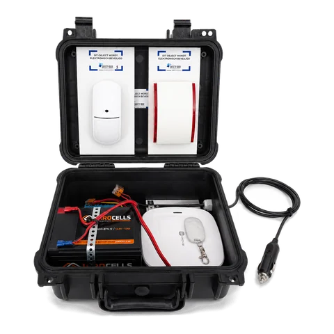 Geopende Safety Box Mobiel met bewegingsmelder, sirene en 12V-aansluiting